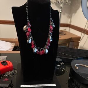 Elegant Red and Silver Necklace